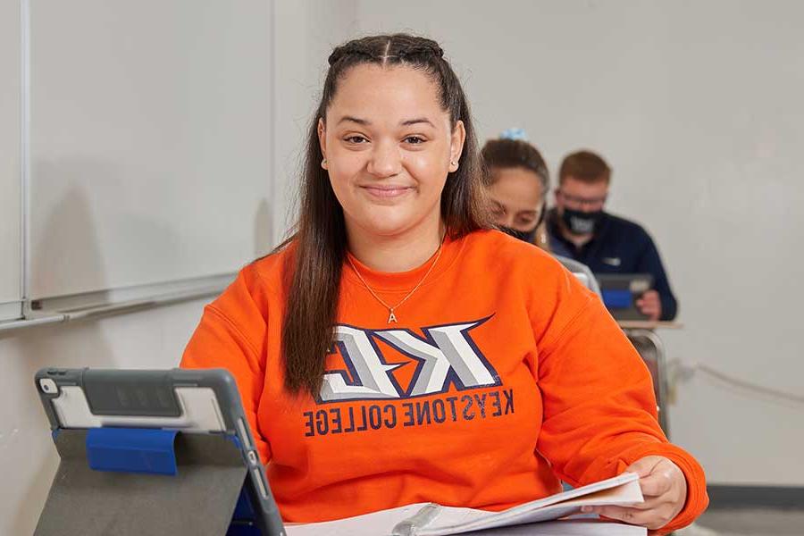 Student in a classroom